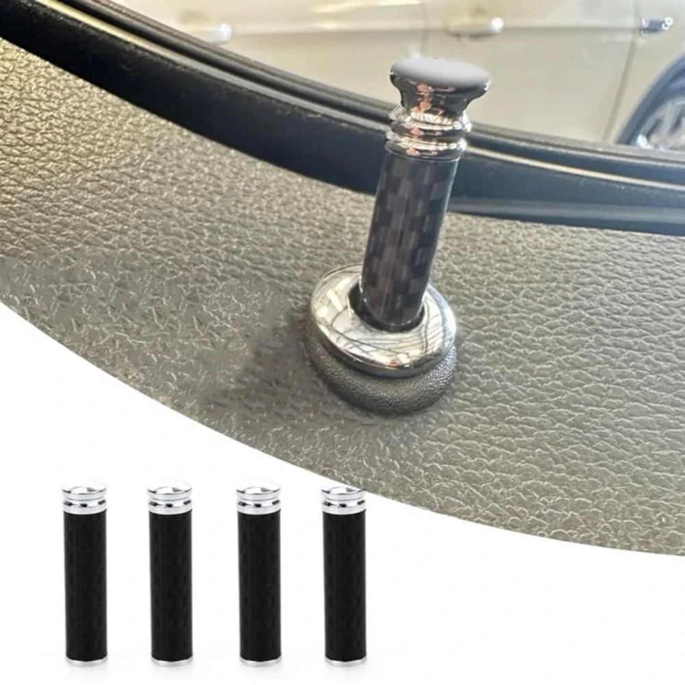4 Piece Car Door Lock Knob Carbon Fiber Car Door Lock Knob Bolt Door Lock Bolt
